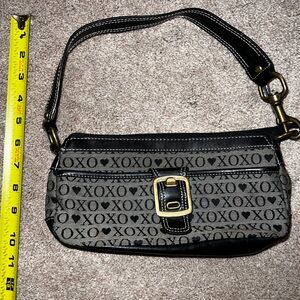 XOXO Monogram Black and Gray Shoulder Bag